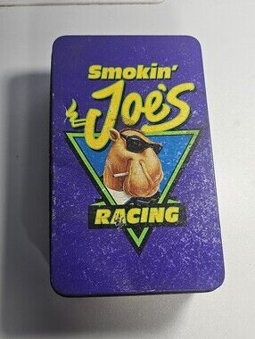 VTG Smoking Joe's Racing Match Box Racing Tin With Inserts And Matches Set